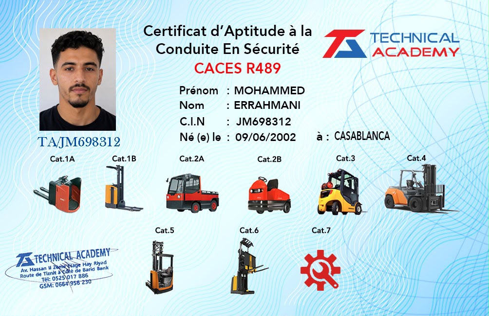 Permis & Attestation CACES